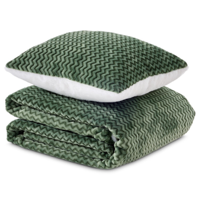 DORMEO SET JASTUK I DEKA 200X200 WARM HUG GREEN OMBRE