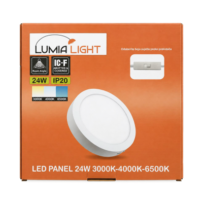 NADGRADN LED PANEL 24W OKRUGLI LUMIA LIGHT 3CCT