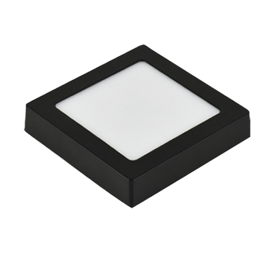 NADGRADNI LED PANEL 6W KVADRATNI E-LIGHT 4000K CRNI