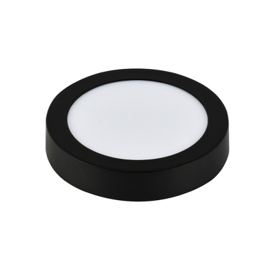 NADGRADNI LED PANEL 6W OKRUGLI E-LIGHT 4000K CRNI