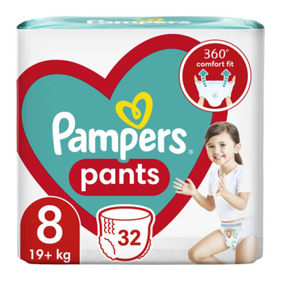 PAMPERS PELENE-GAĆICE 32KOM 8 JP 19+