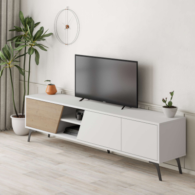 KOMODA ZA TV FIONA 180X35,6X48CM BIJELA/SONOMA