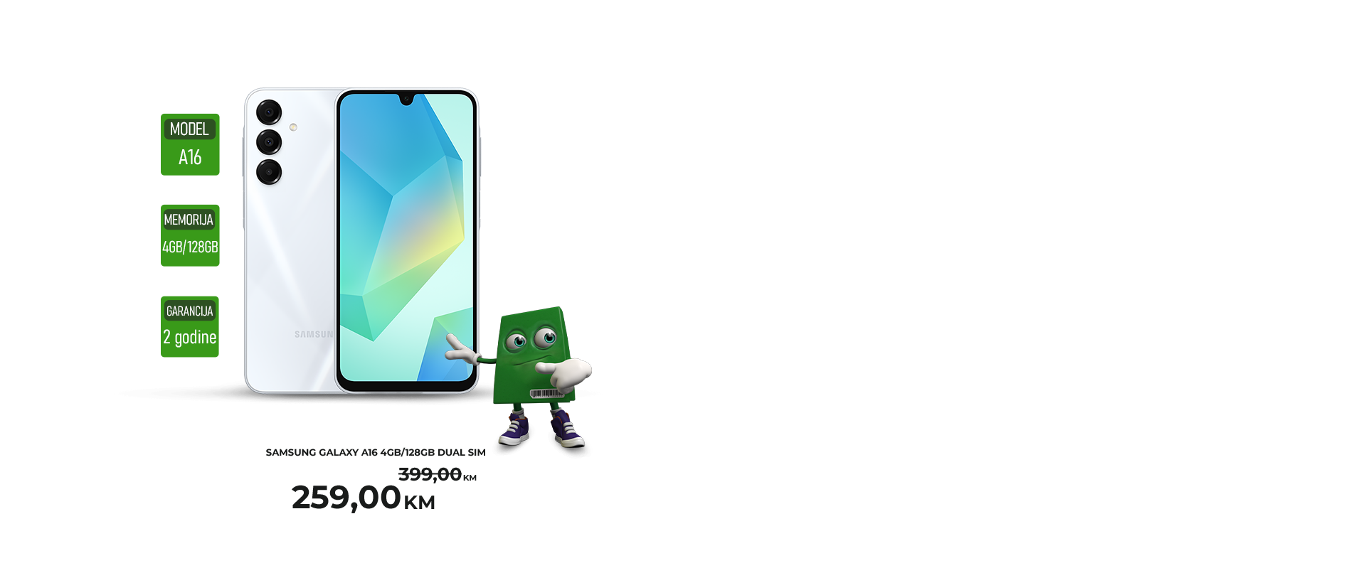 SAMSUNG GALAXY A16 MOBITEL 4GB/128GB DUAL SIM SILVER