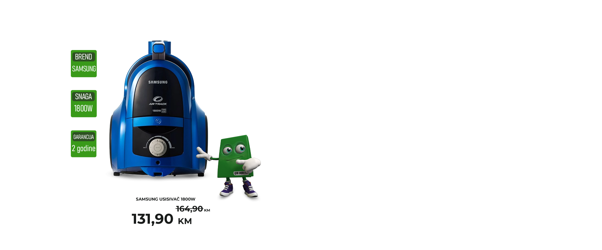 SAMSUNG USISIVAČ 1800W VCC4550V3B/6