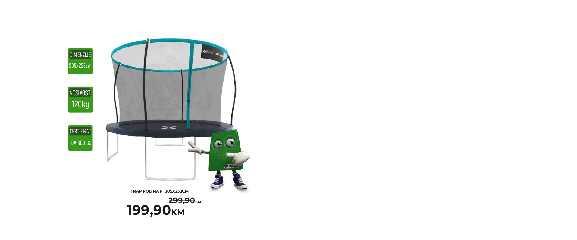 TRAMPOLINA FI 305X253CM